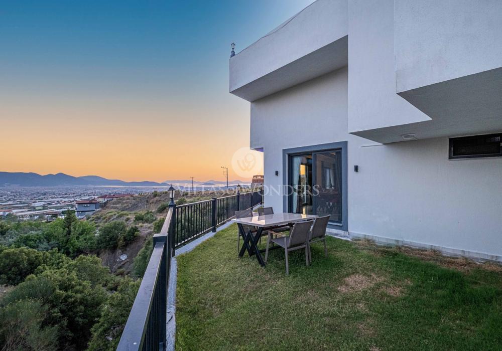 In this villa with a heated pool, you can enjoy the unique view of ...